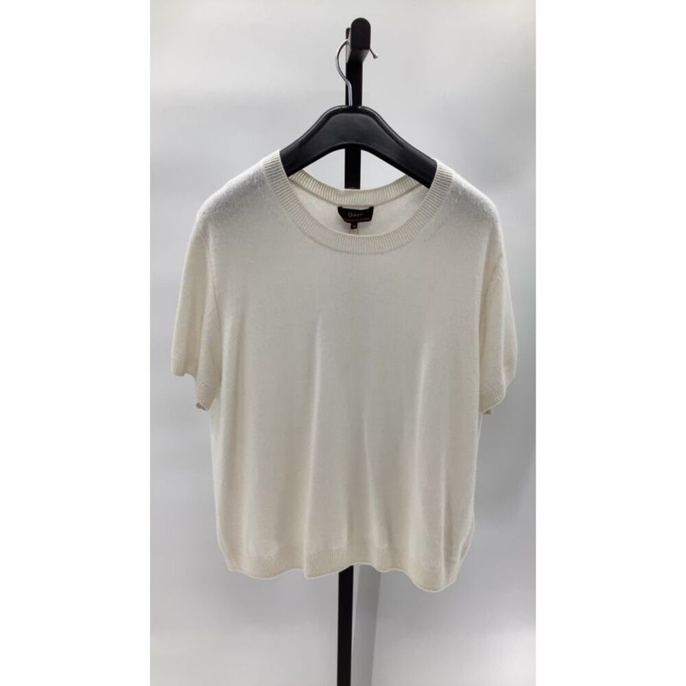 Quince Cream Short Sleeve Knit Top